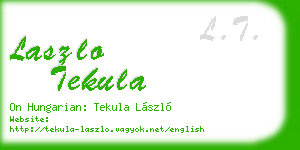 laszlo tekula business card